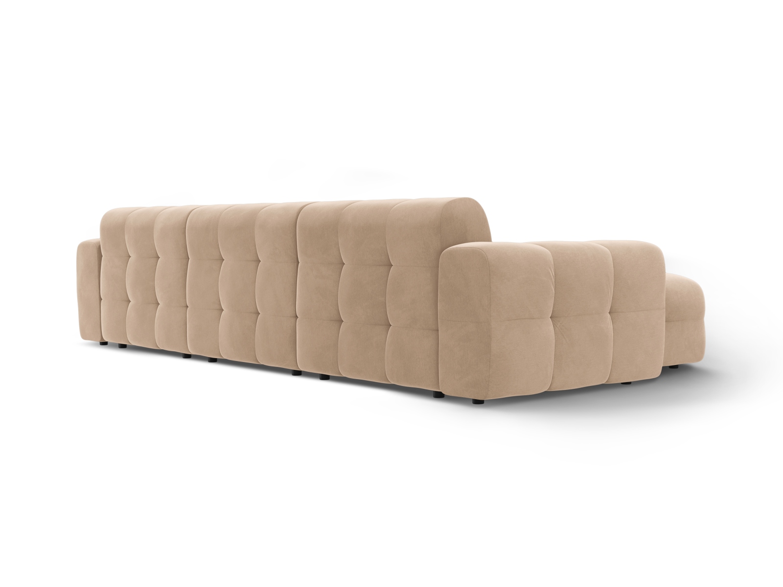 Velvet Left Corner Sofa, "Kendal", 5 Seats, 357x173x79