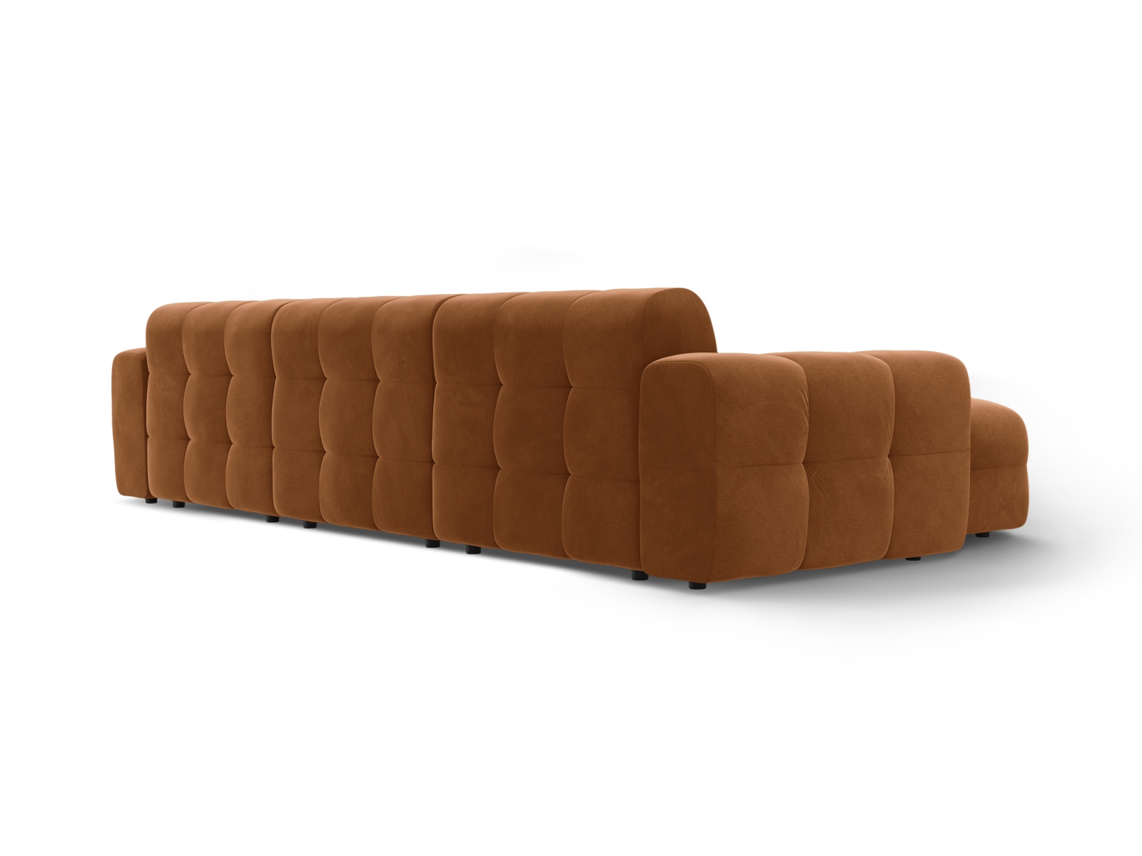 Velvet Left Corner Sofa, "Kendal", 5 Seats, 357x173x79