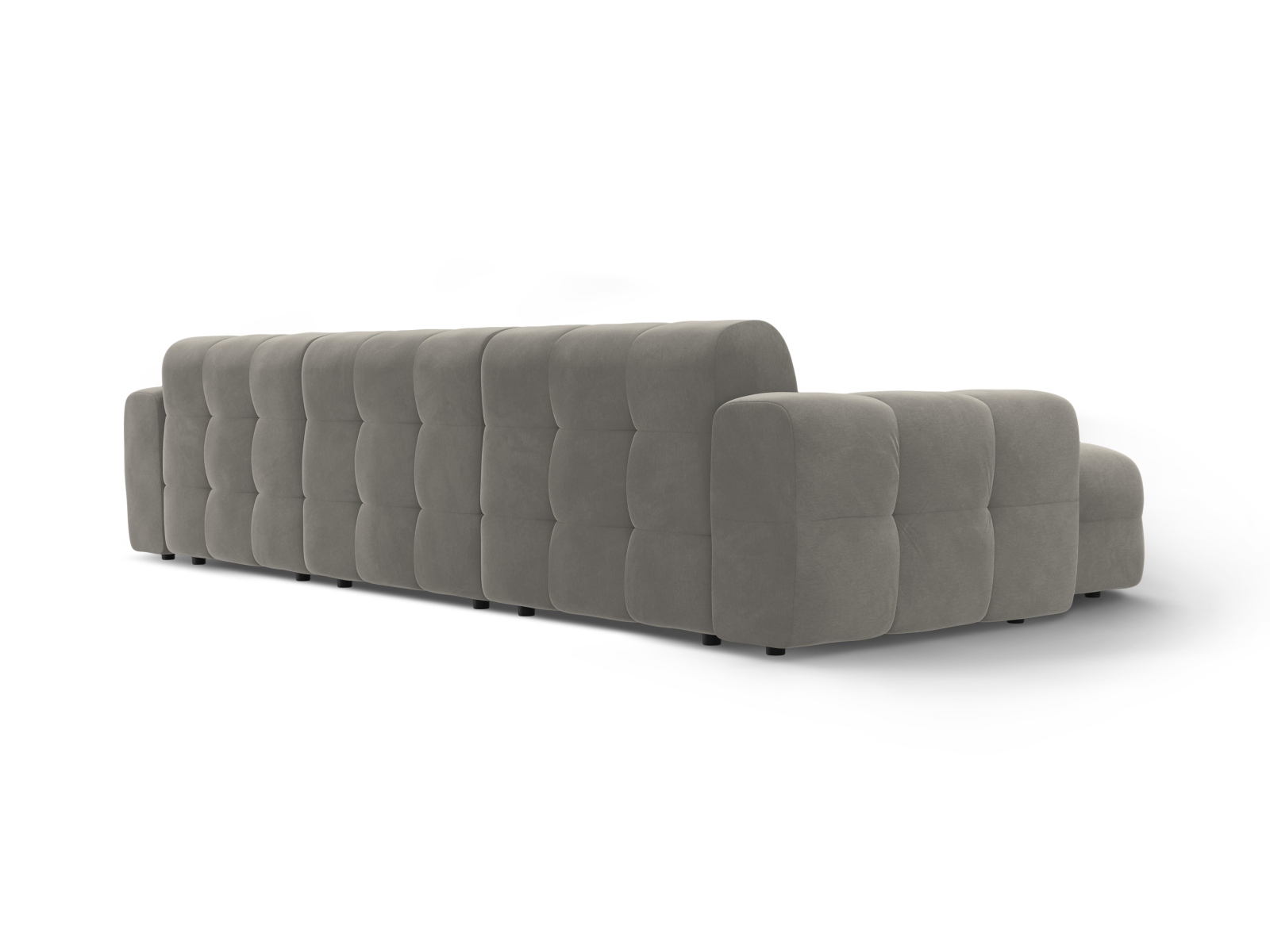 Velvet Left Corner Sofa, "Kendal", 5 Seats, 357x173x79