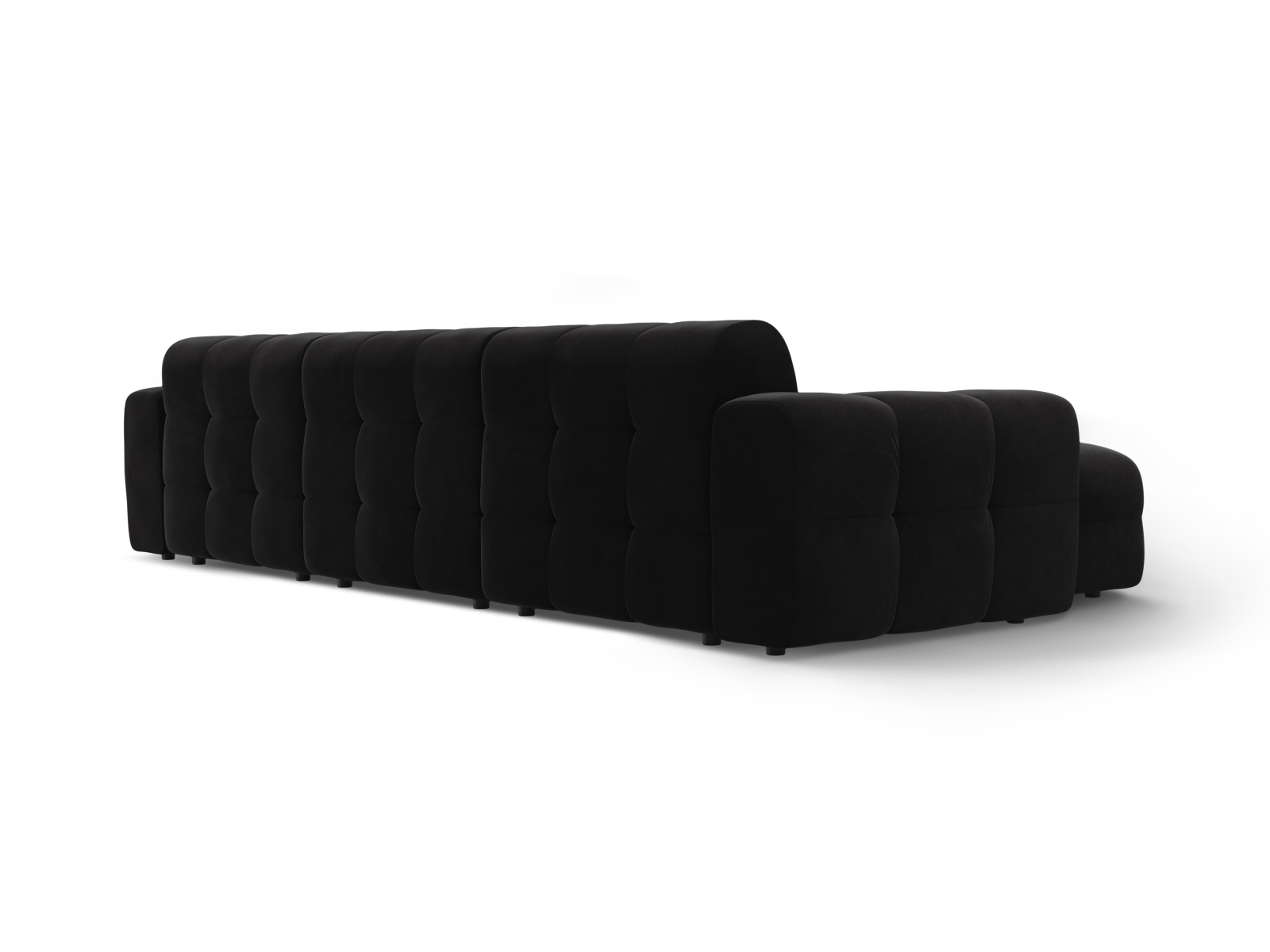 Velvet Left Corner Sofa, "Kendal", 5 Seats, 357x173x79