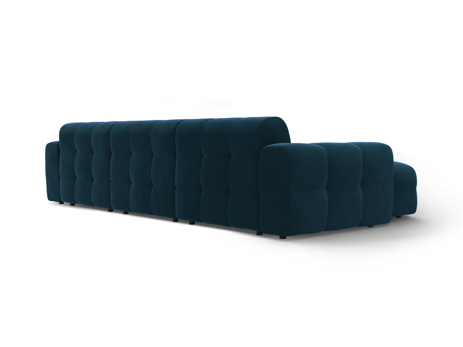Velvet Left Corner Sofa, "Kendal", 5 Seats, 357x173x79