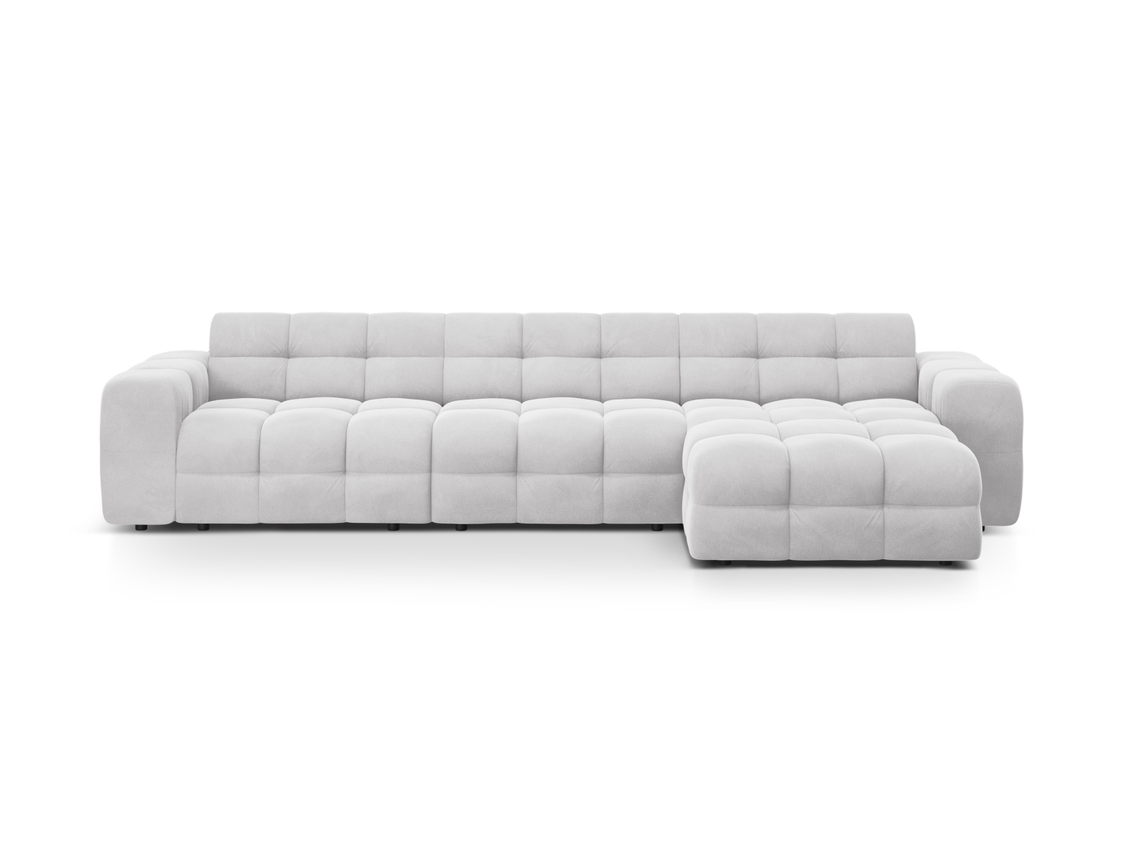 Velvet Right Corner Sofa, "Kendal", 5 Seats, 357x173x79