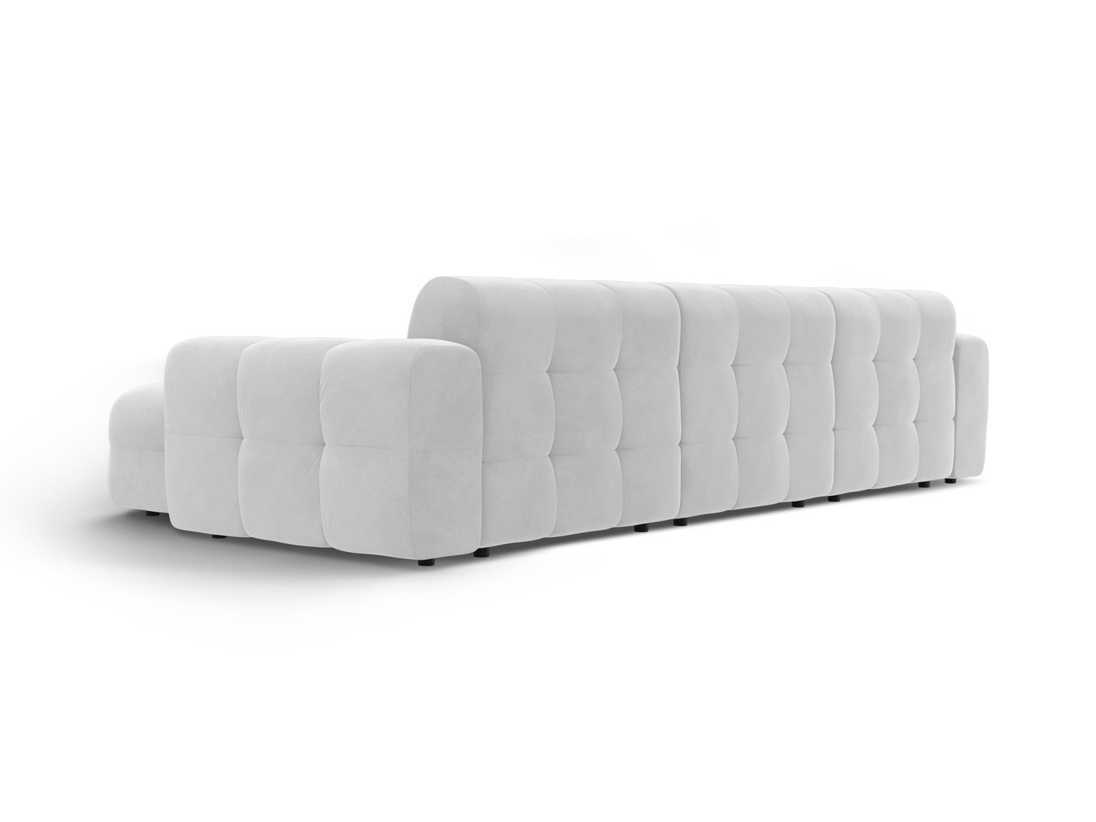 Velvet Right Corner Sofa, "Kendal", 5 Seats, 357x173x79