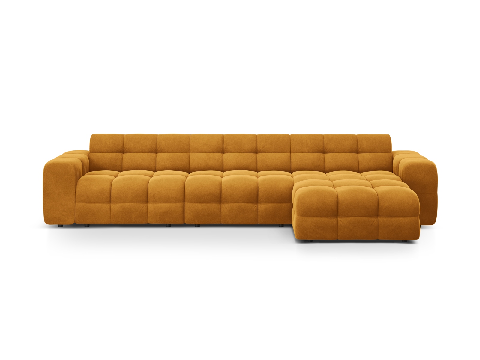 Velvet Right Corner Sofa, "Kendal", 5 Seats, 357x173x79