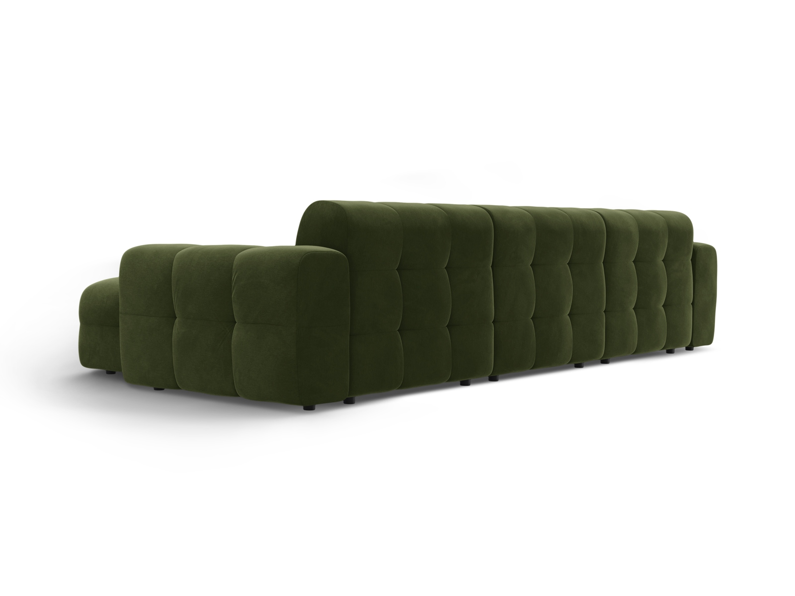 Velvet Right Corner Sofa, "Kendal", 5 Seats, 357x173x79