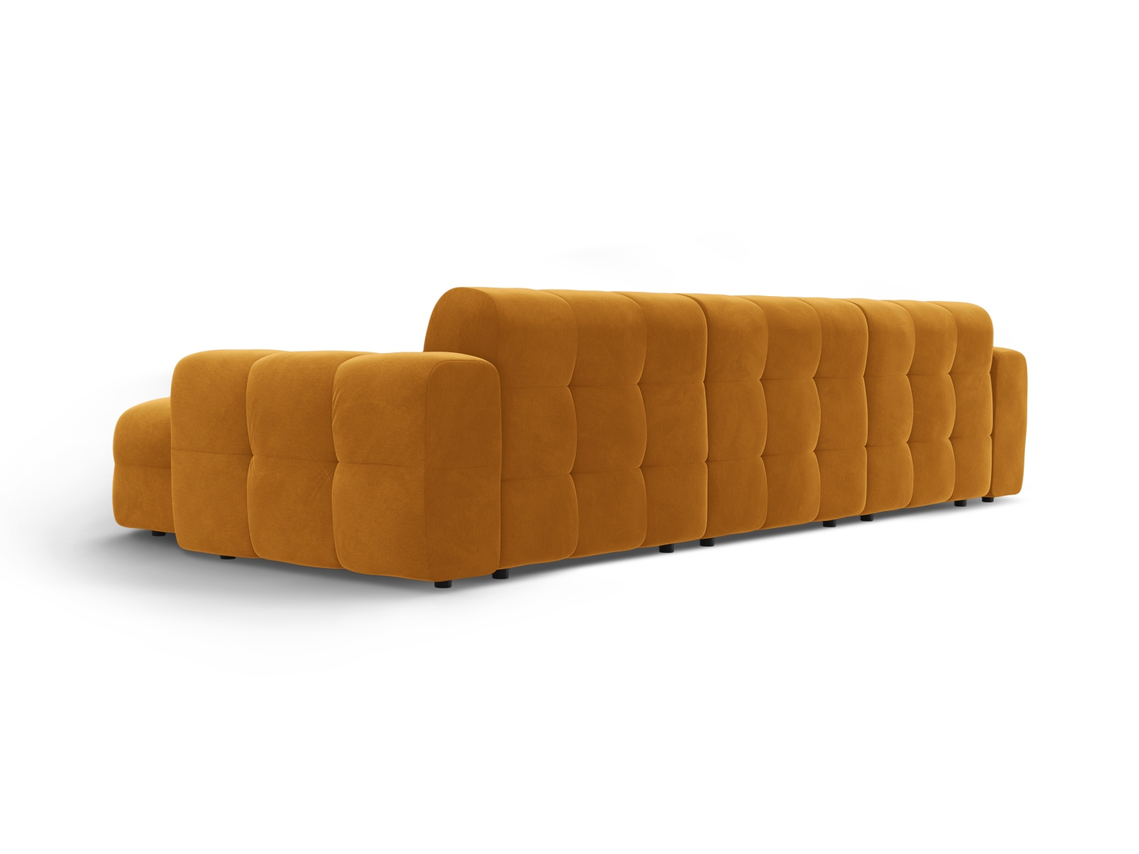 Velvet Right Corner Sofa, "Kendal", 5 Seats, 357x173x79