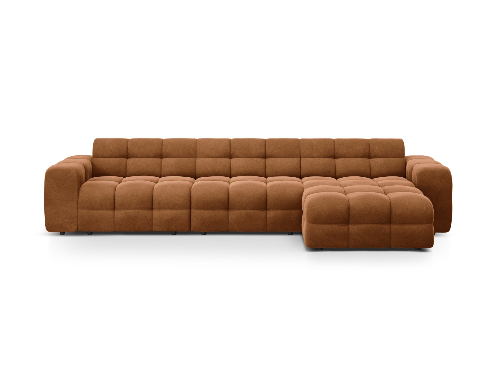 Velvet Right Corner Sofa, "Kendal", 5 Seats, 357x173x79