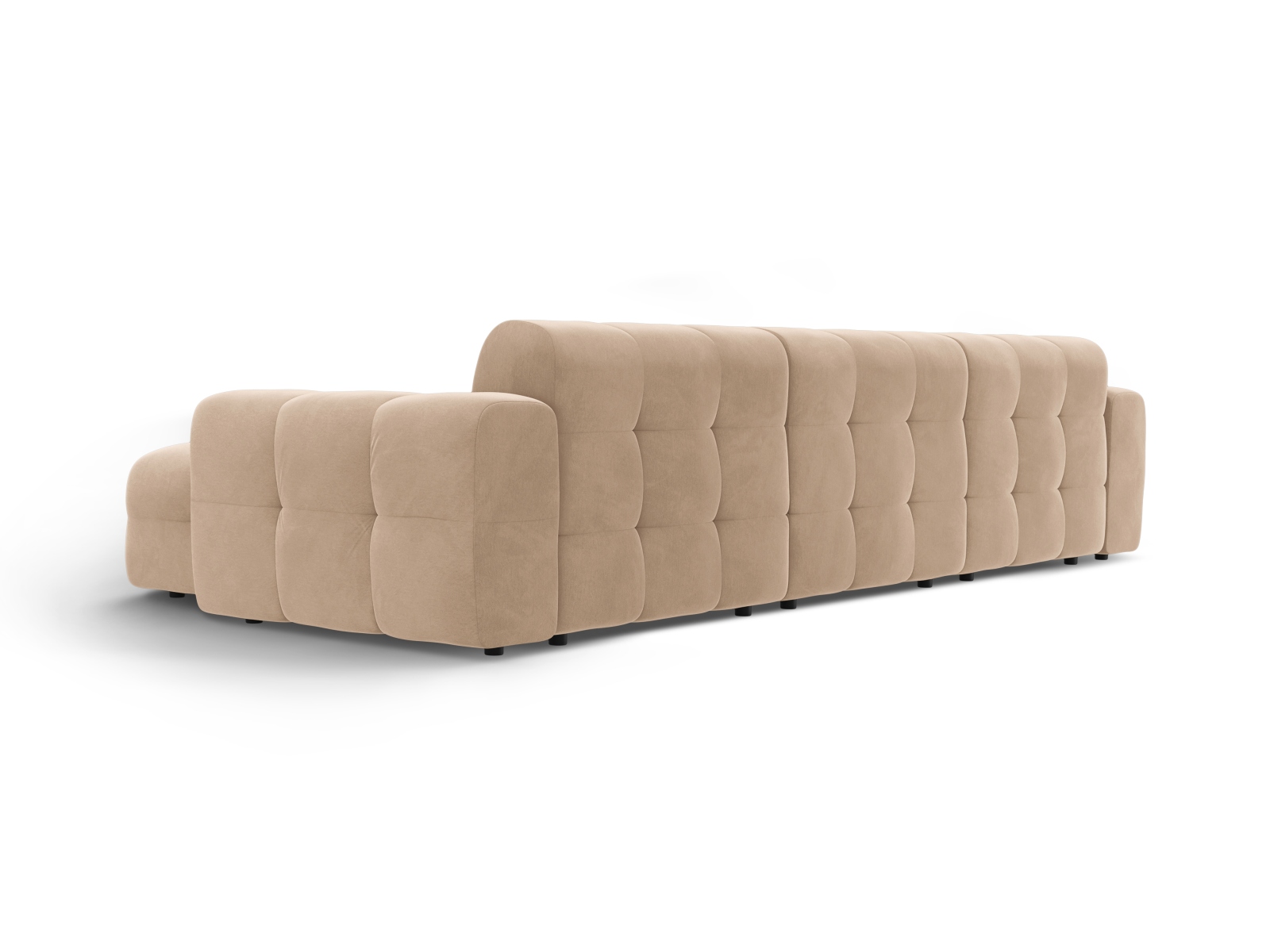 Velvet Right Corner Sofa, "Kendal", 5 Seats, 357x173x79