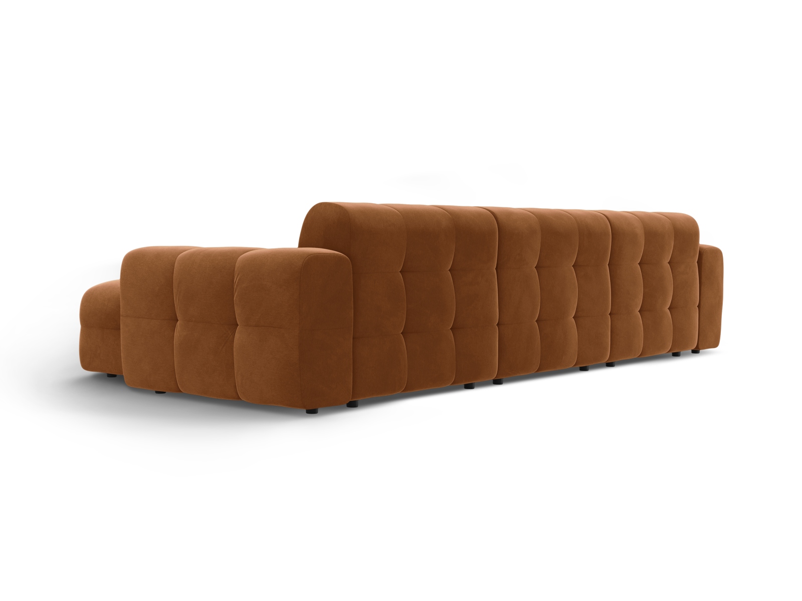 Velvet Right Corner Sofa, "Kendal", 5 Seats, 357x173x79