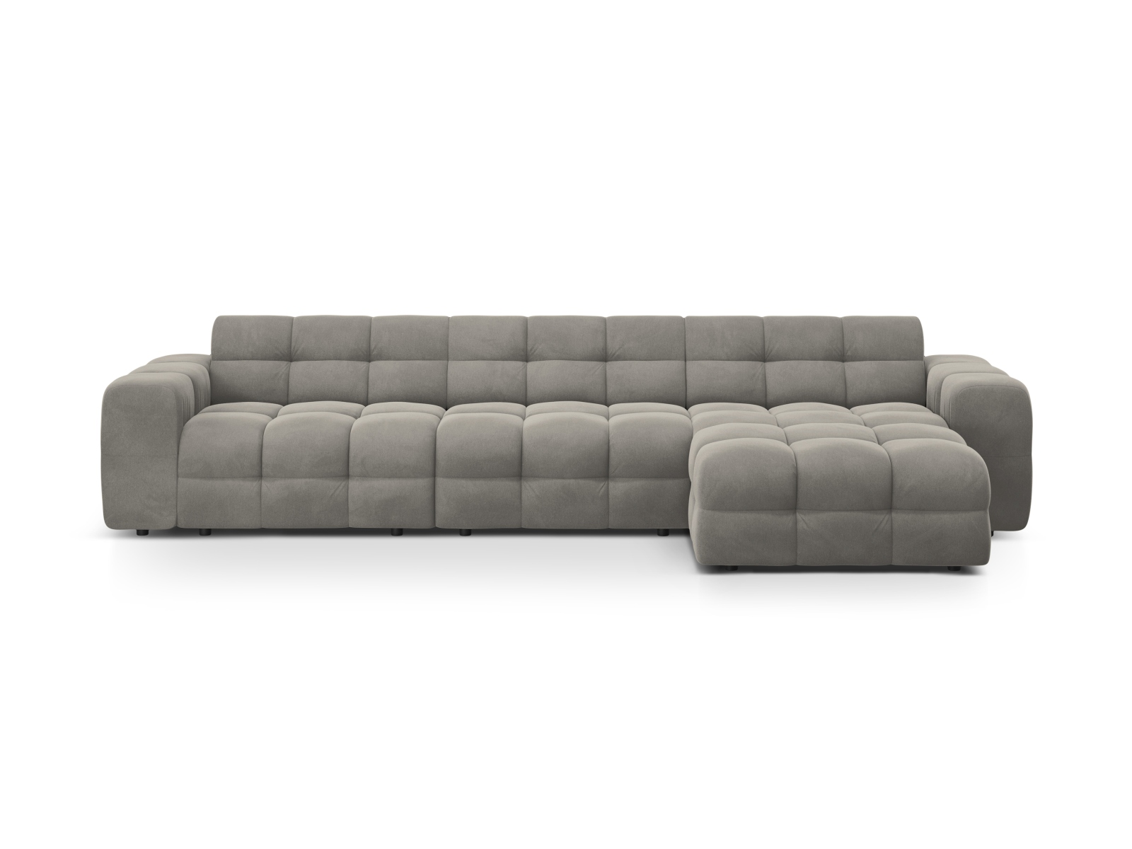 Velvet Right Corner Sofa, "Kendal", 5 Seats, 357x173x79