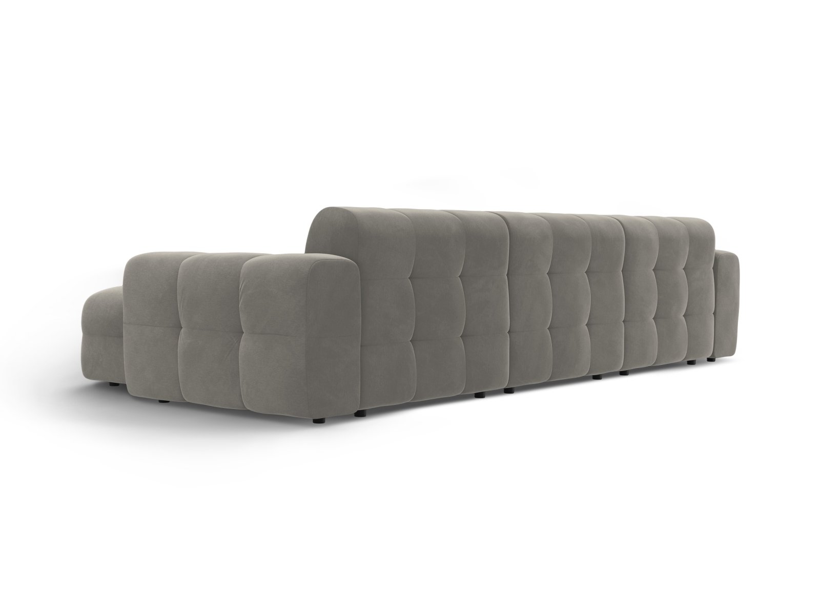 Velvet Right Corner Sofa, "Kendal", 5 Seats, 357x173x79