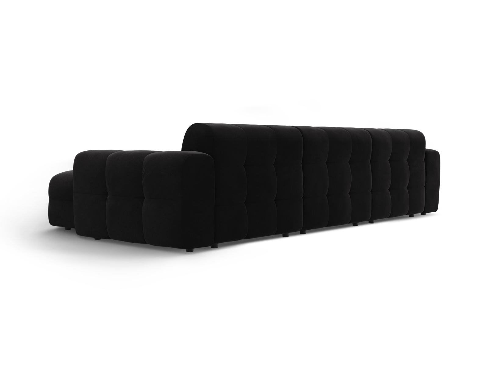 Velvet Right Corner Sofa, "Kendal", 5 Seats, 357x173x79