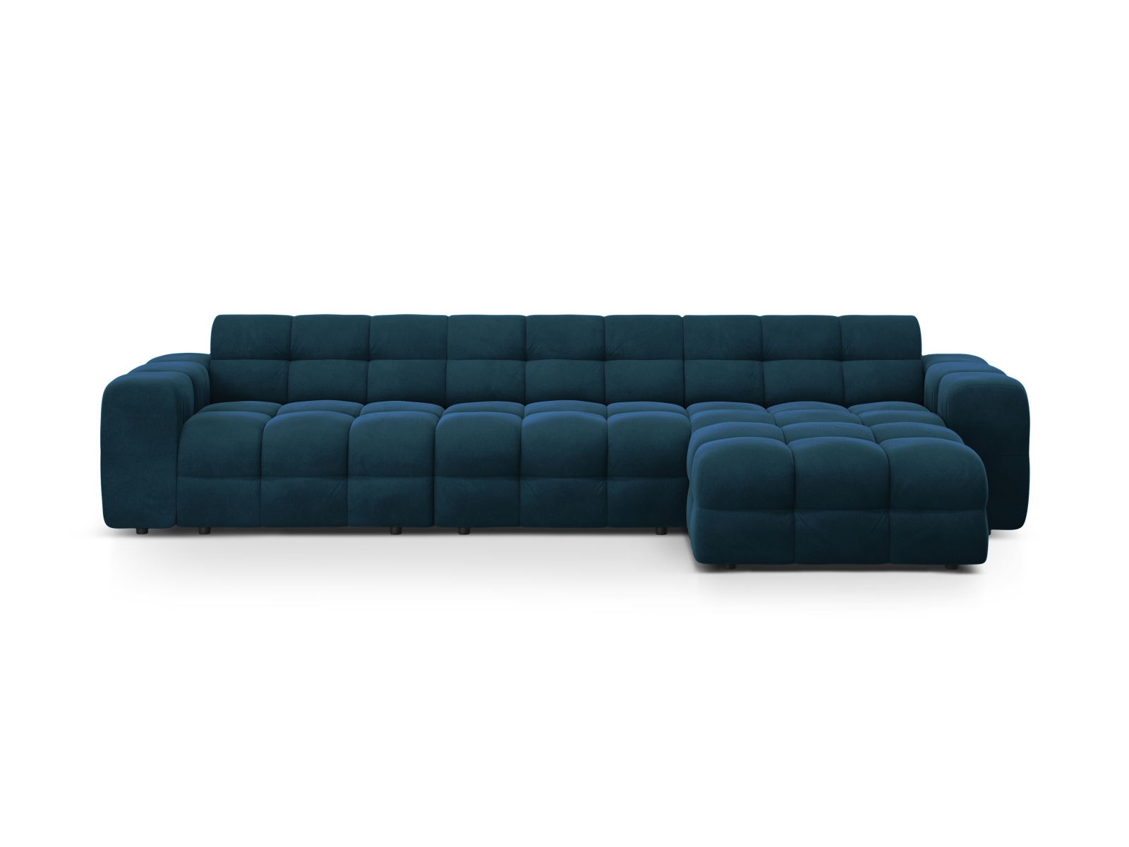 Velvet Right Corner Sofa, "Kendal", 5 Seats, 357x173x79