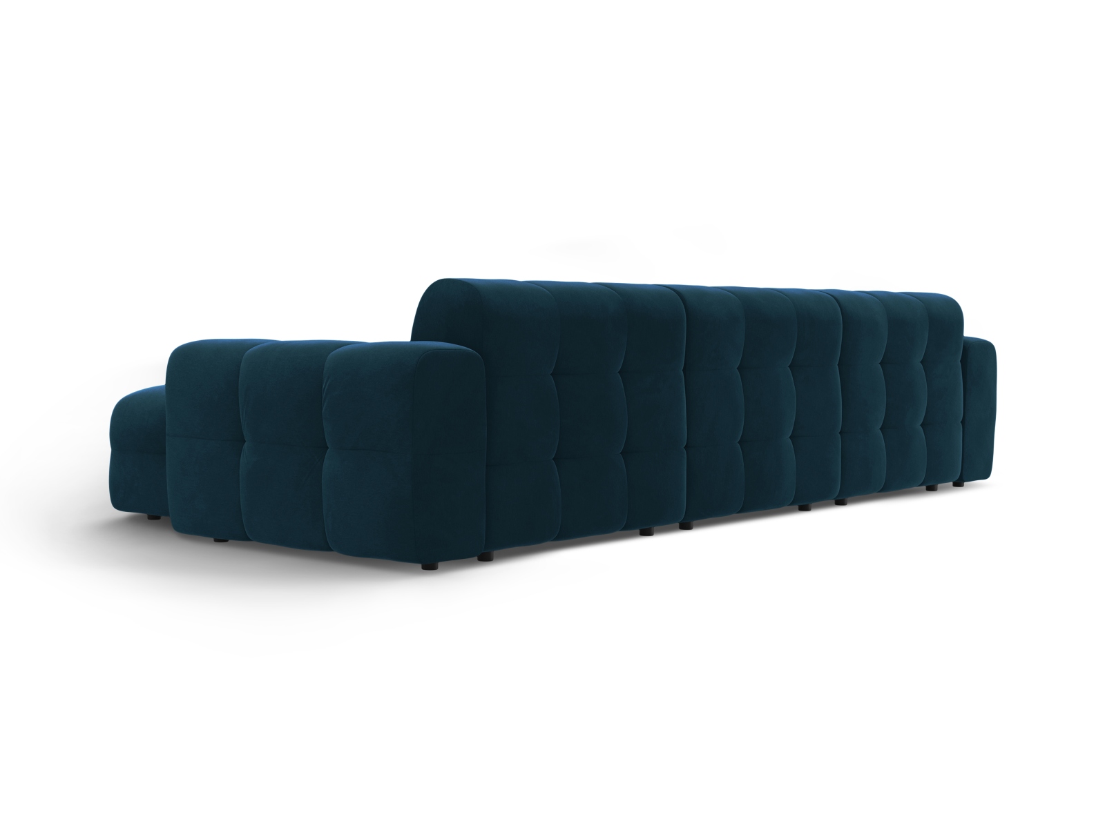 Velvet Right Corner Sofa, "Kendal", 5 Seats, 357x173x79