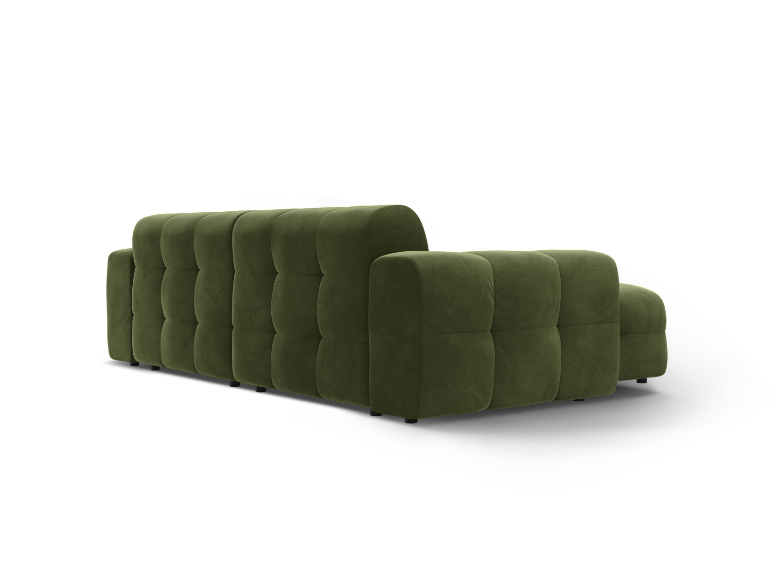 Velvet Left Corner Sofa, "Kendal", 4 Seats, 256x173x79