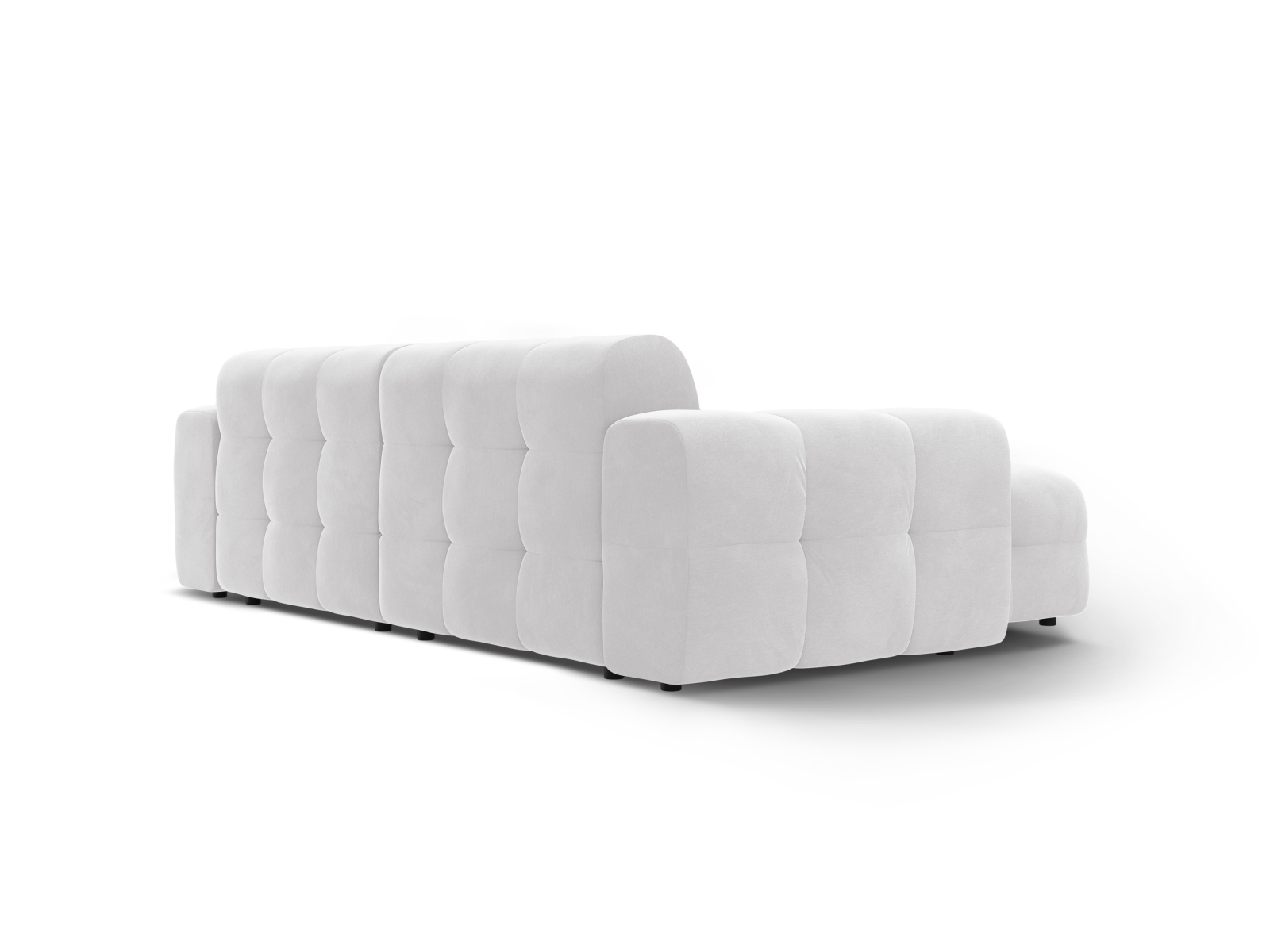 Velvet Left Corner Sofa, "Kendal", 4 Seats, 256x173x79