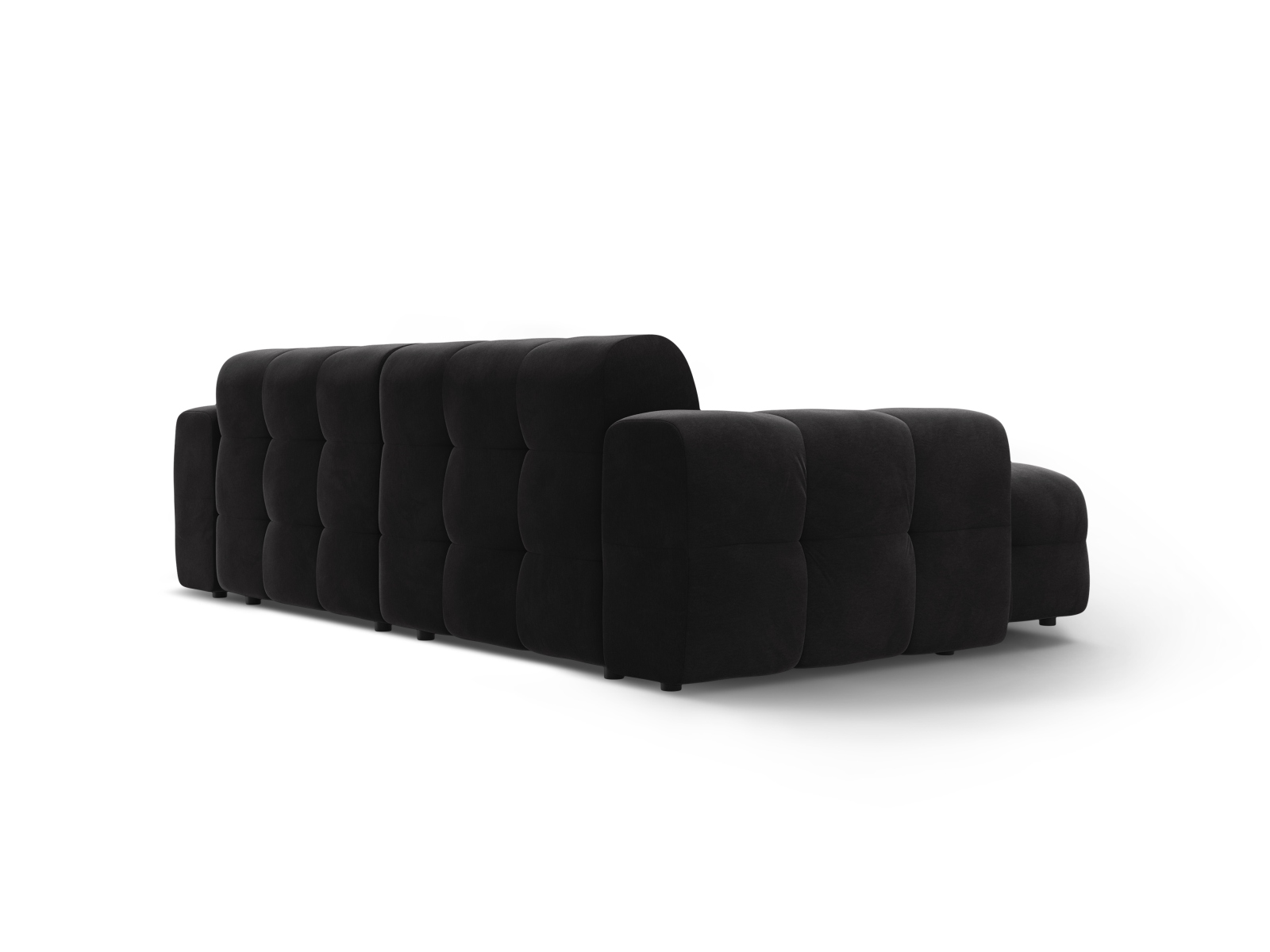 Velvet Left Corner Sofa, "Kendal", 4 Seats, 256x173x79