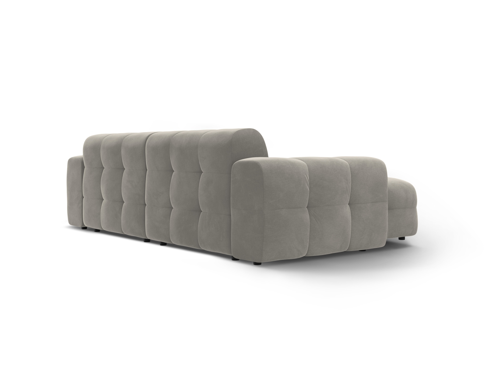 Velvet Left Corner Sofa, "Kendal", 4 Seats, 256x173x79