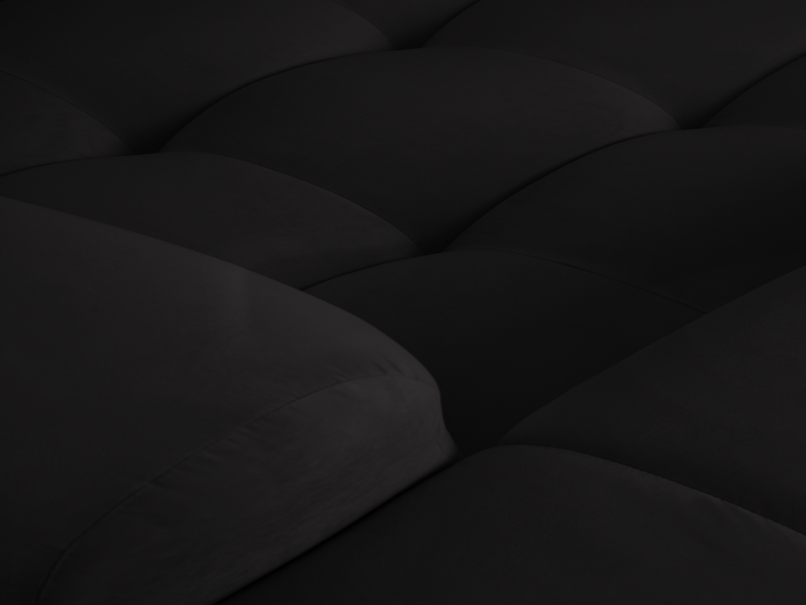 Velvet Left Corner Sofa, "Kendal", 4 Seats, 256x173x79