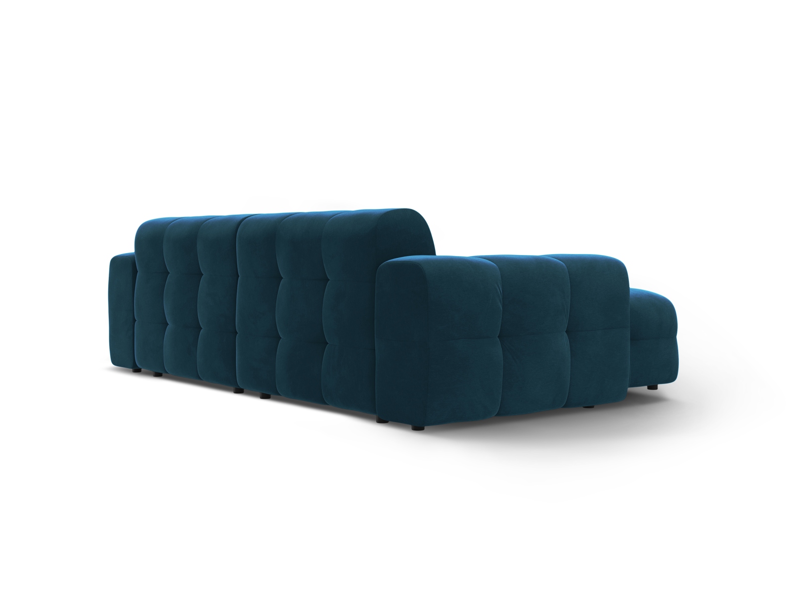 Velvet Left Corner Sofa, "Kendal", 4 Seats, 256x173x79