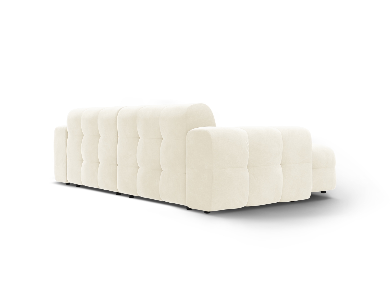 Velvet Left Corner Sofa, "Kendal", 4 Seats, 256x173x79