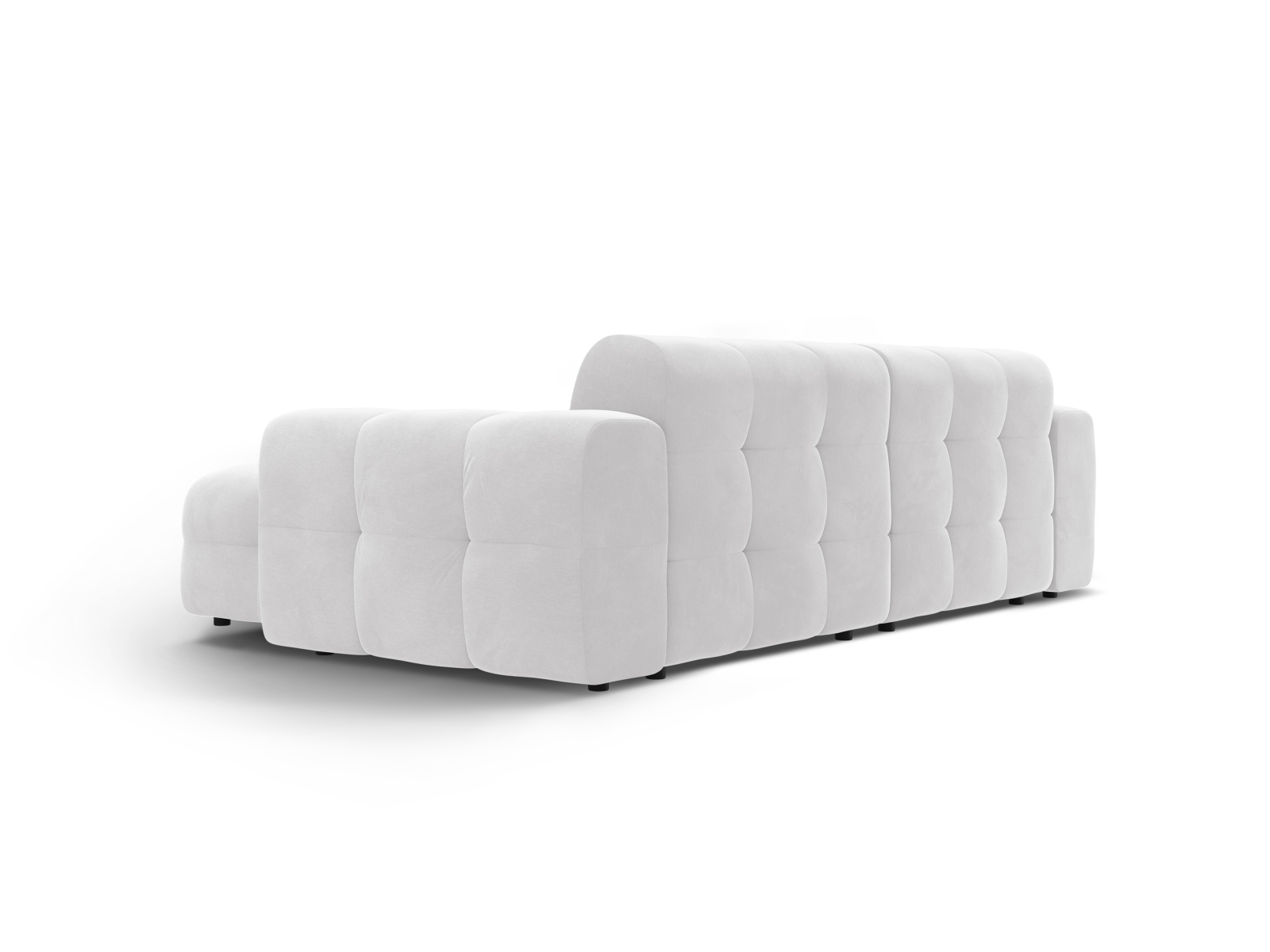 Velvet Right Corner Sofa, "Kendal", 4 Seats, 256x173x79