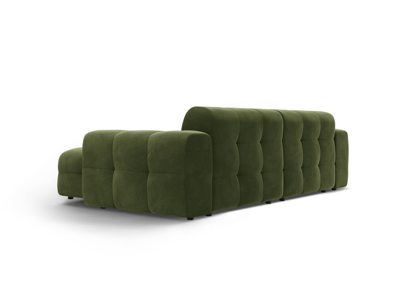 Velvet Right Corner Sofa, "Kendal", 4 Seats, 256x173x79
