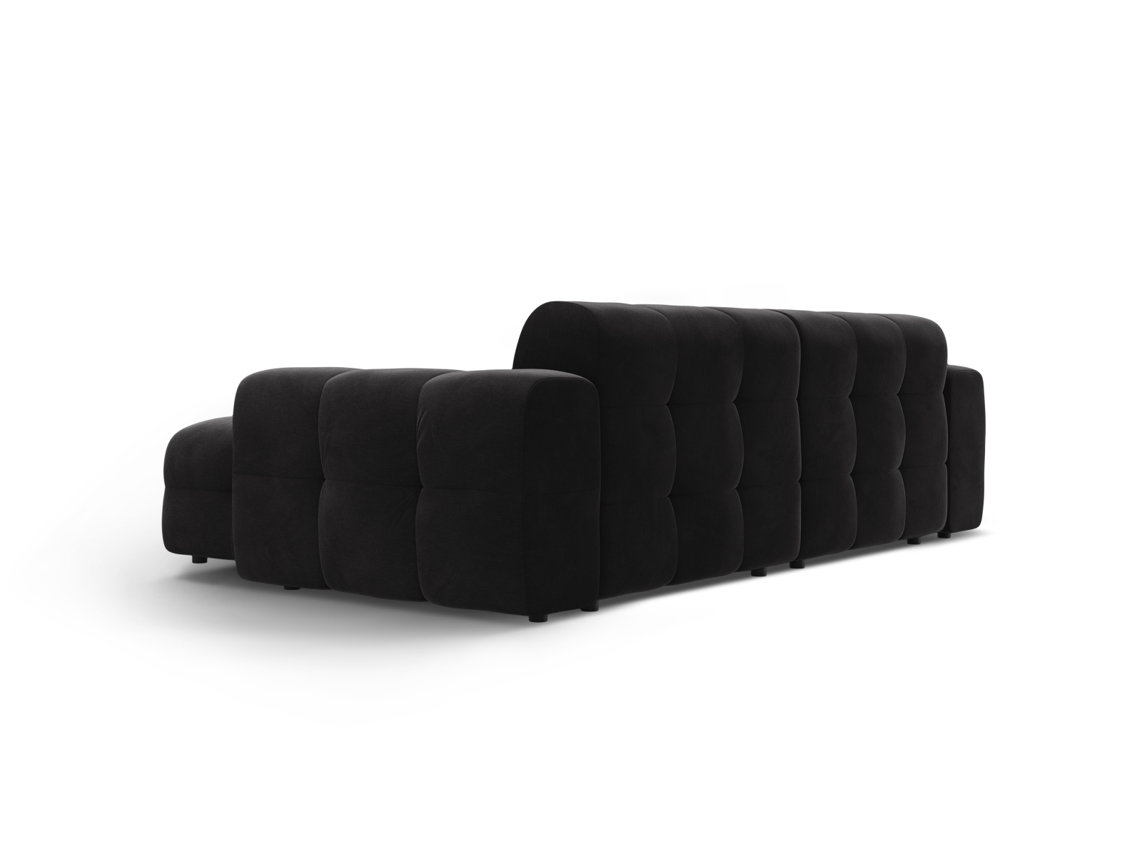 Velvet Right Corner Sofa, "Kendal", 4 Seats, 256x173x79