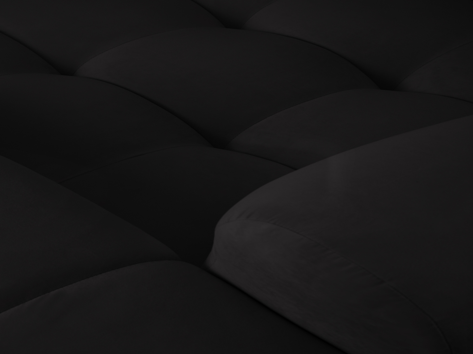 Velvet Right Corner Sofa, "Kendal", 4 Seats, 256x173x79