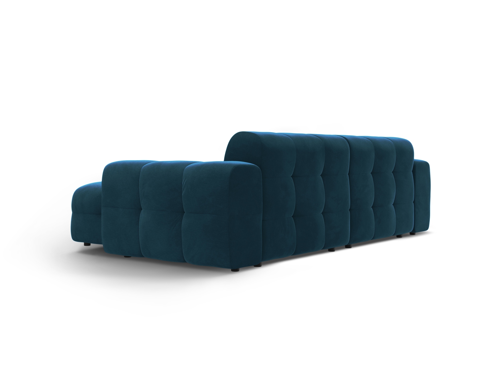 Velvet Right Corner Sofa, "Kendal", 4 Seats, 256x173x79
