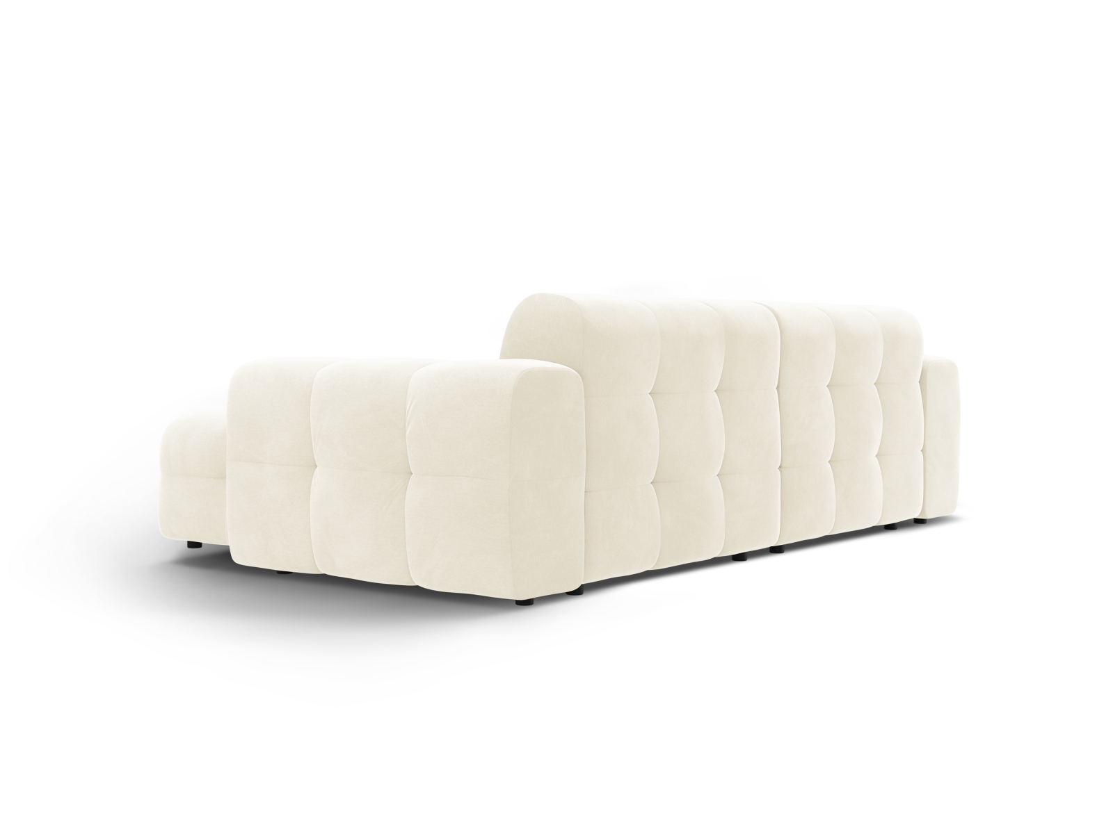 Velvet Right Corner Sofa, "Kendal", 4 Seats, 256x173x79