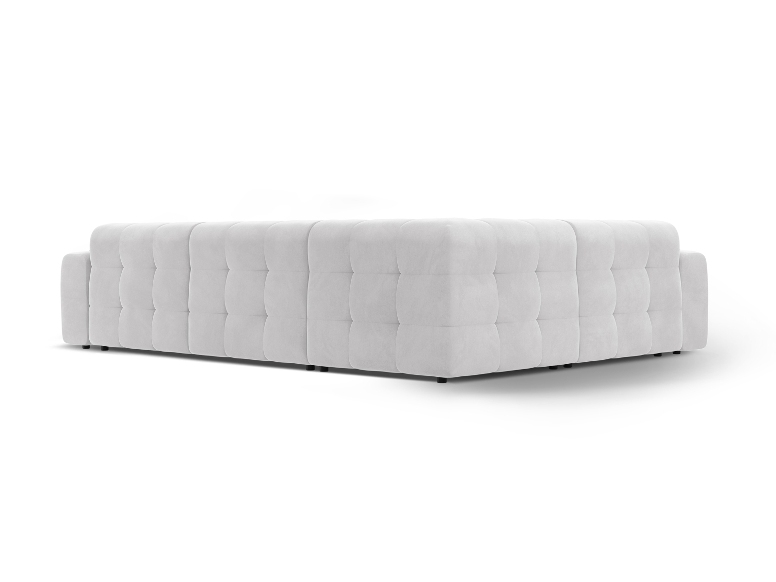Velvet Left Corner Sofa, "Kendal", 6 Seats, 332x231x79
