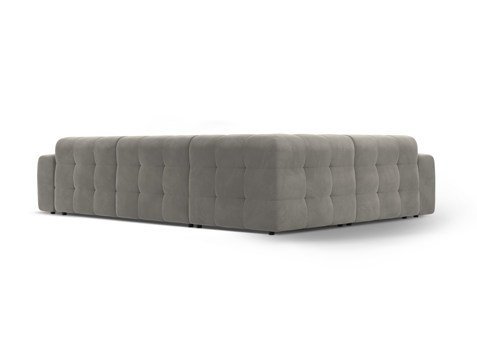 Velvet Left Corner Sofa, "Kendal", 6 Seats, 332x231x79