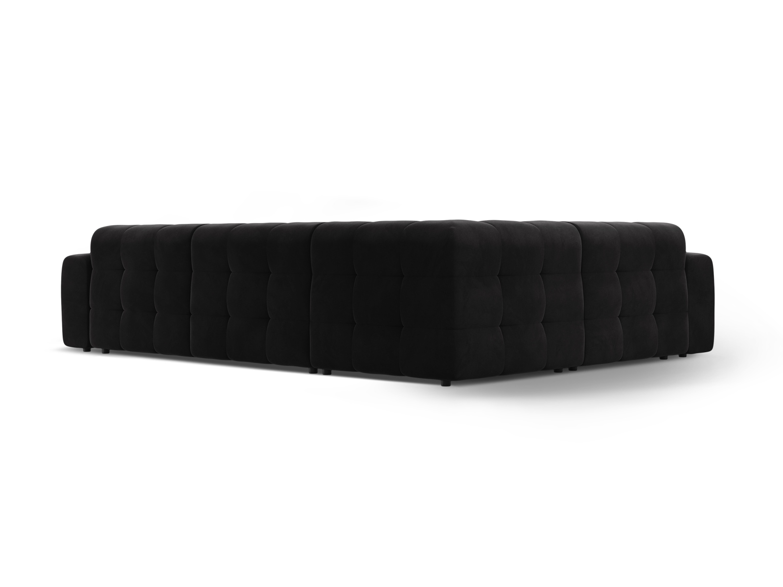 Velvet Left Corner Sofa, "Kendal", 6 Seats, 332x231x79