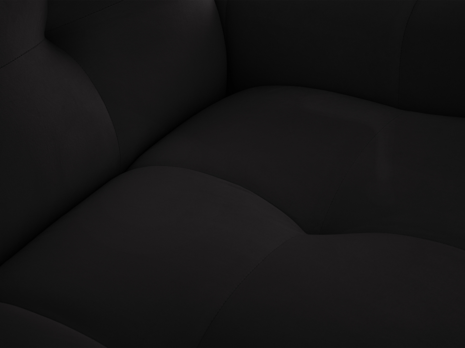 Velvet Left Corner Sofa, "Kendal", 6 Seats, 332x231x79