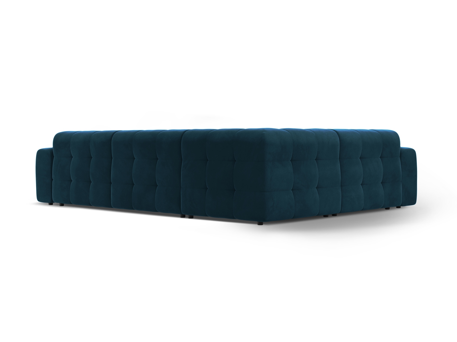 Velvet Left Corner Sofa, "Kendal", 6 Seats, 332x231x79