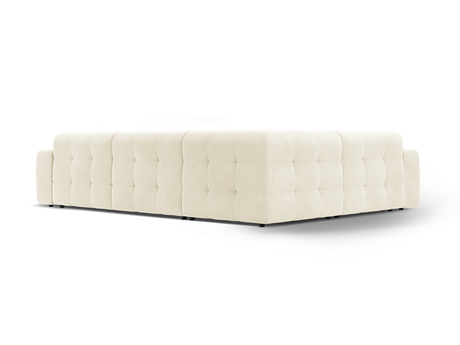 Velvet Left Corner Sofa, "Kendal", 6 Seats, 332x231x79