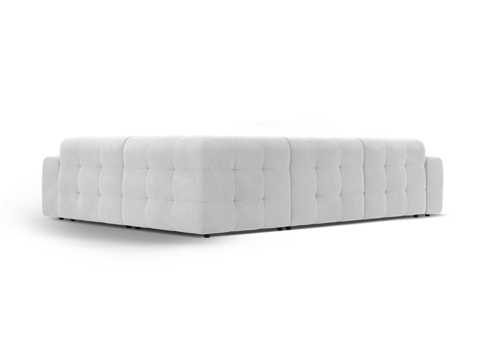 Velvet Right Corner Sofa, "Kendal", 6 Seats, 332x231x79