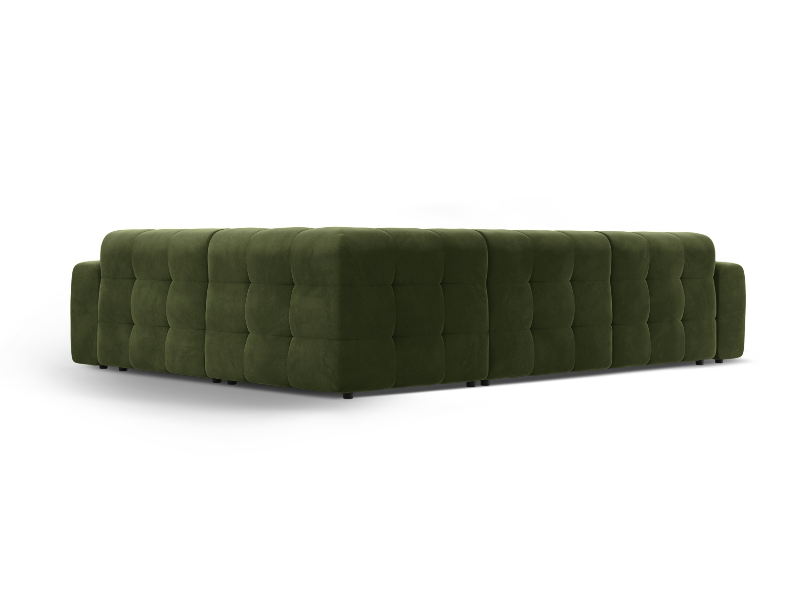 Velvet Right Corner Sofa, "Kendal", 6 Seats, 332x231x79