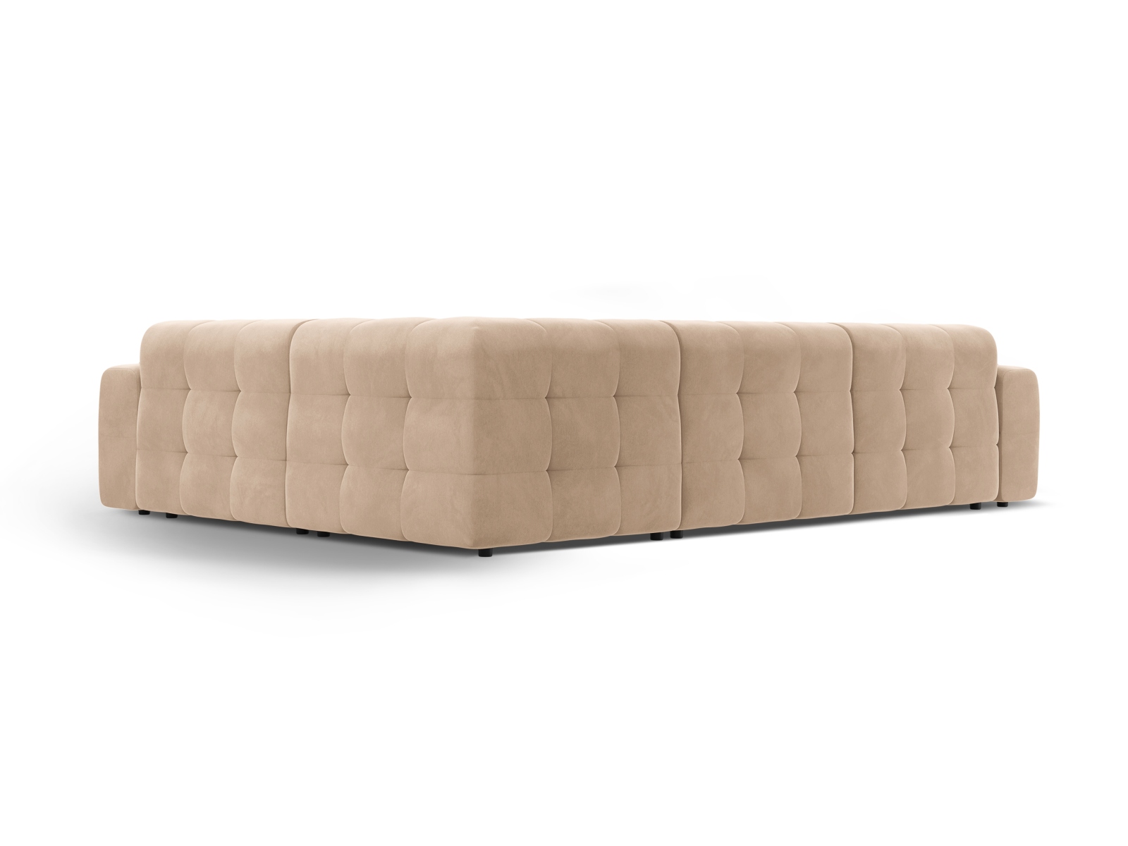 Velvet Right Corner Sofa, "Kendal", 6 Seats, 332x231x79