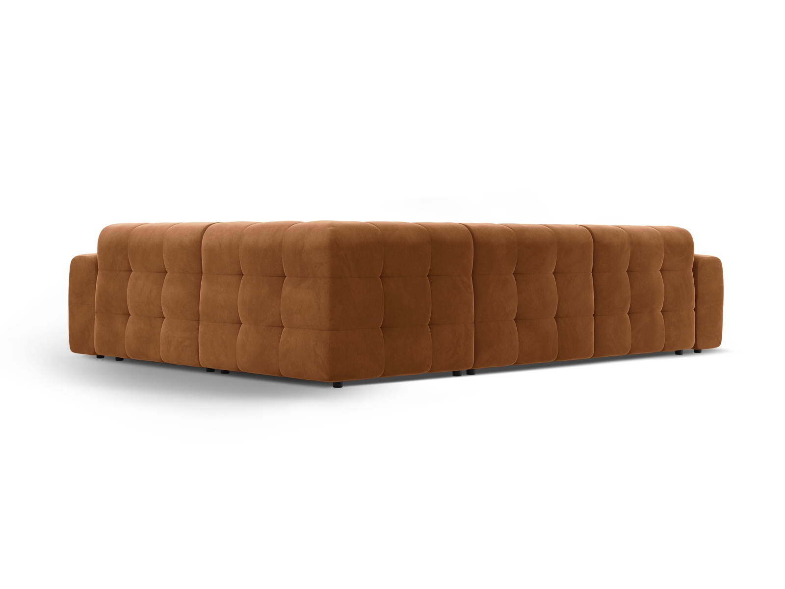 Velvet Right Corner Sofa, "Kendal", 6 Seats, 332x231x79