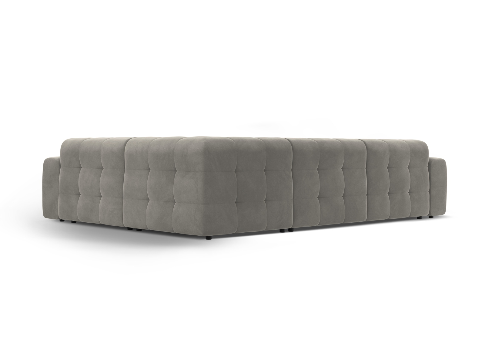 Velvet Right Corner Sofa, "Kendal", 6 Seats, 332x231x79