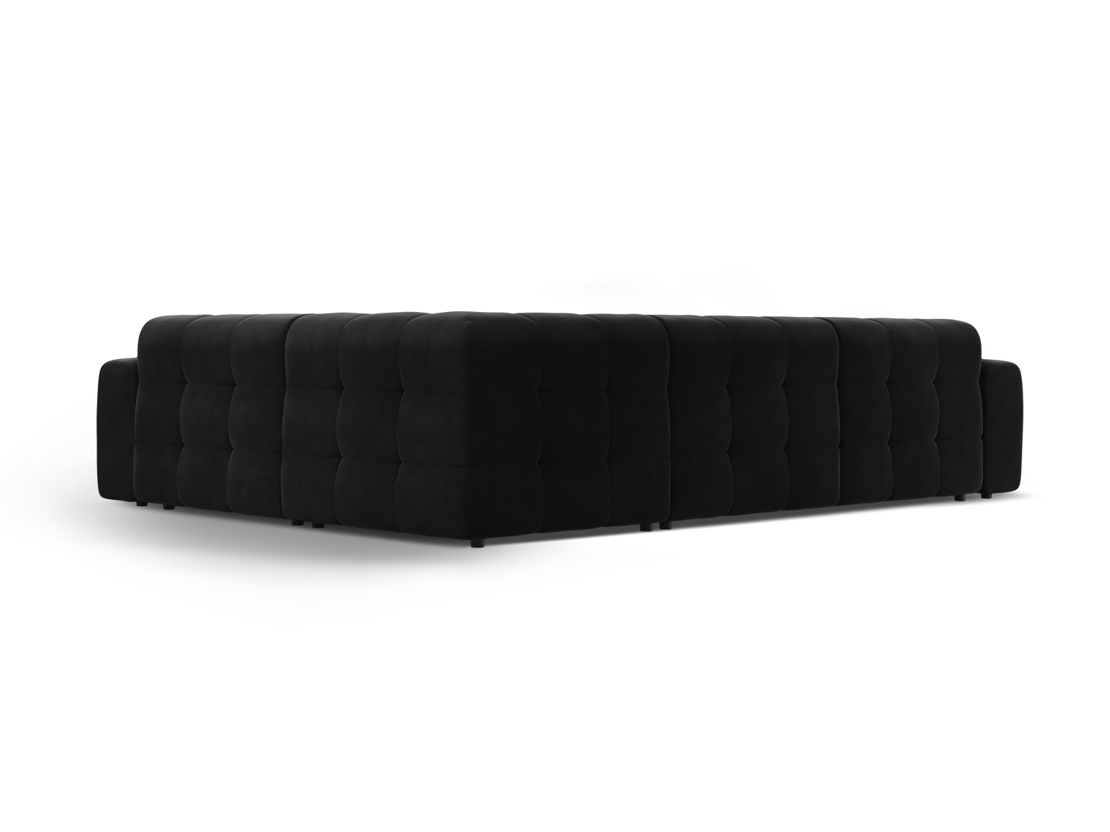 Velvet Right Corner Sofa, "Kendal", 6 Seats, 332x231x79