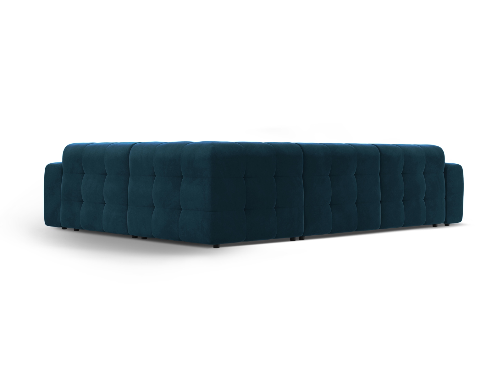 Velvet Right Corner Sofa, "Kendal", 6 Seats, 332x231x79