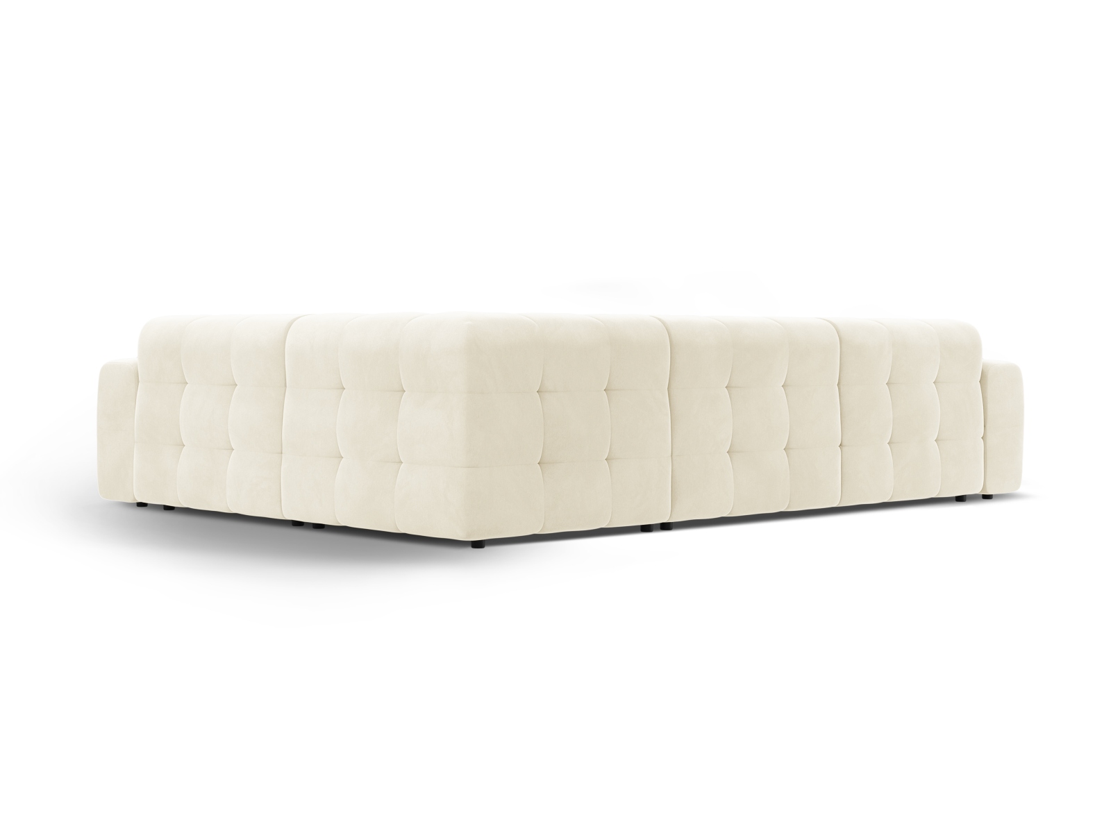 Velvet Right Corner Sofa, "Kendal", 6 Seats, 332x231x79