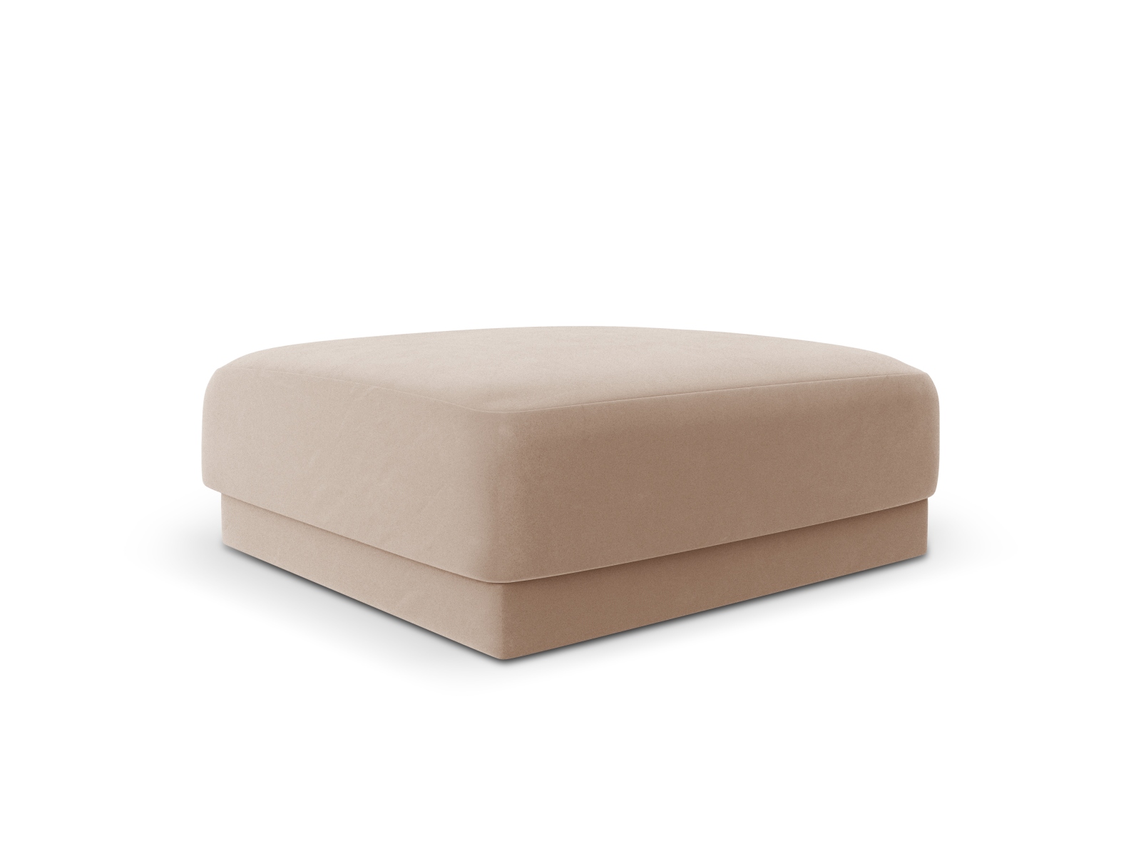 Velvet Pouf, "Miley", 1 Seat, 90x90x40