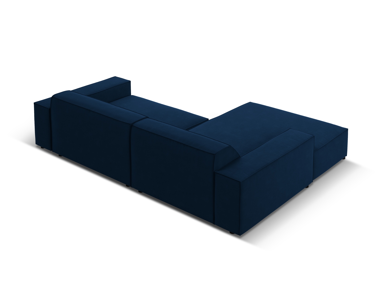 Velvet Modular Left Corner Sofa, "Jodie", 3 Seats, 224x162x77