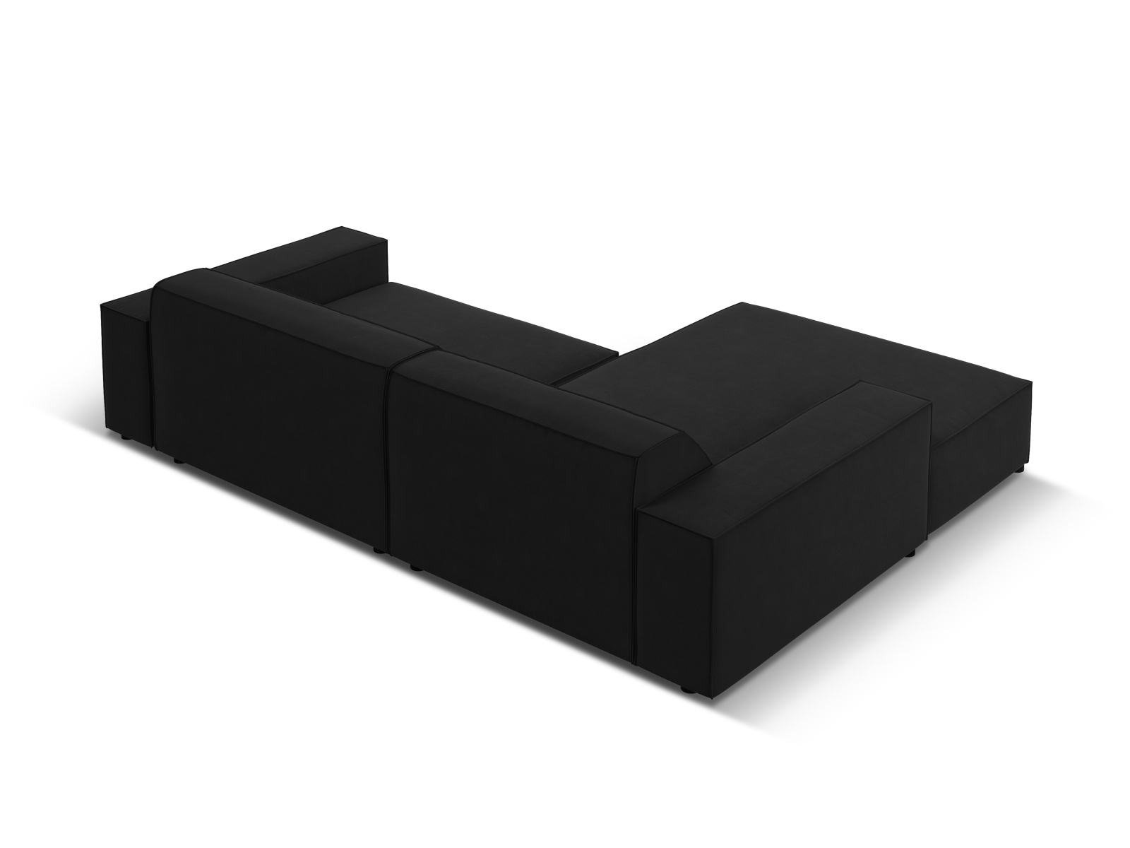 Velvet Modular Left Corner Sofa, "Jodie", 3 Seats, 224x162x77