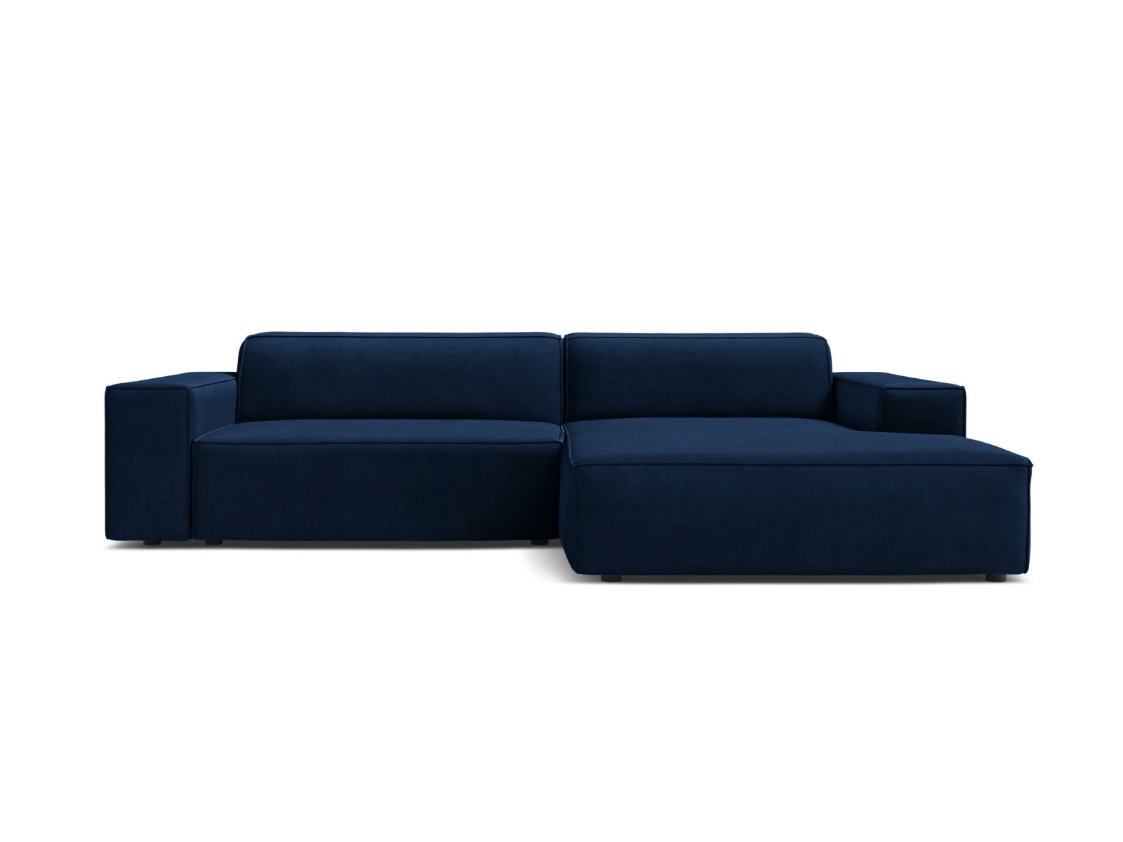 Velvet Modular Right Corner Sofa, "Jodie", 3 Seats, 224x162x77