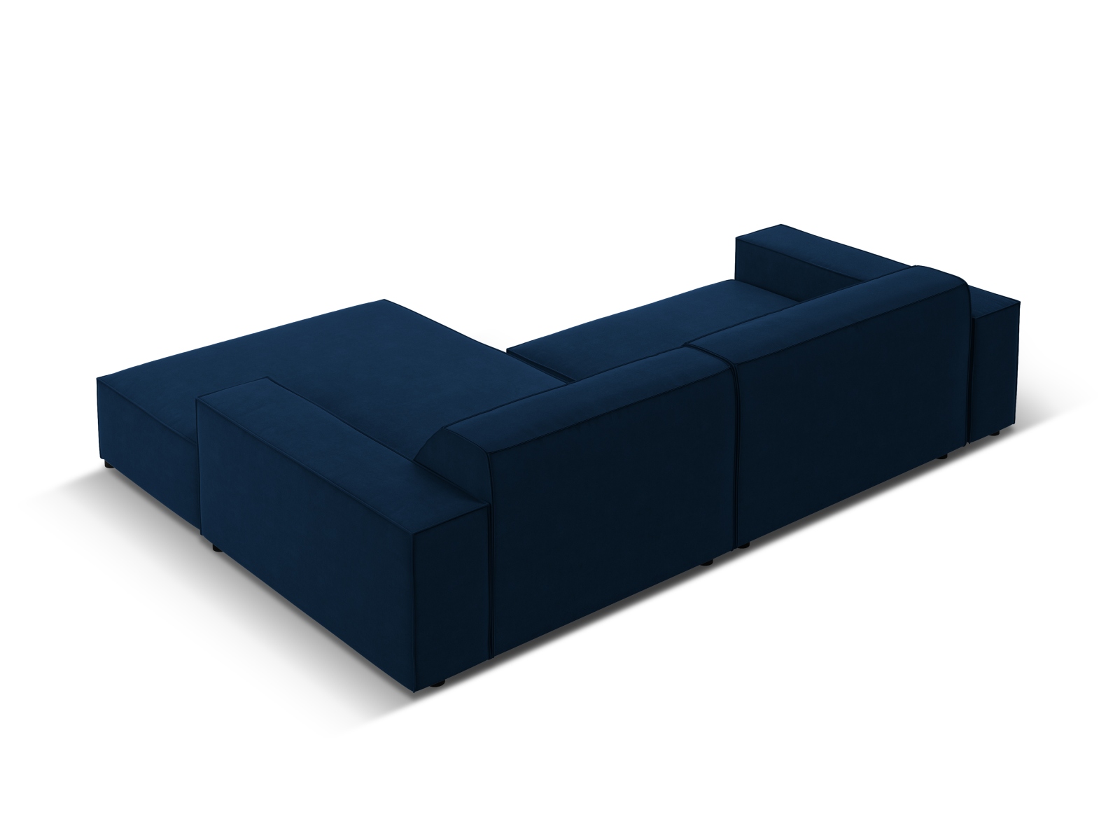 Velvet Modular Right Corner Sofa, "Jodie", 3 Seats, 224x162x77